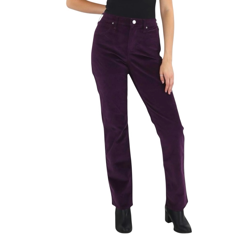 JAG Low Rise Boot Leg Stretch Corduroy Pants in Dark Burgundy Size 10
